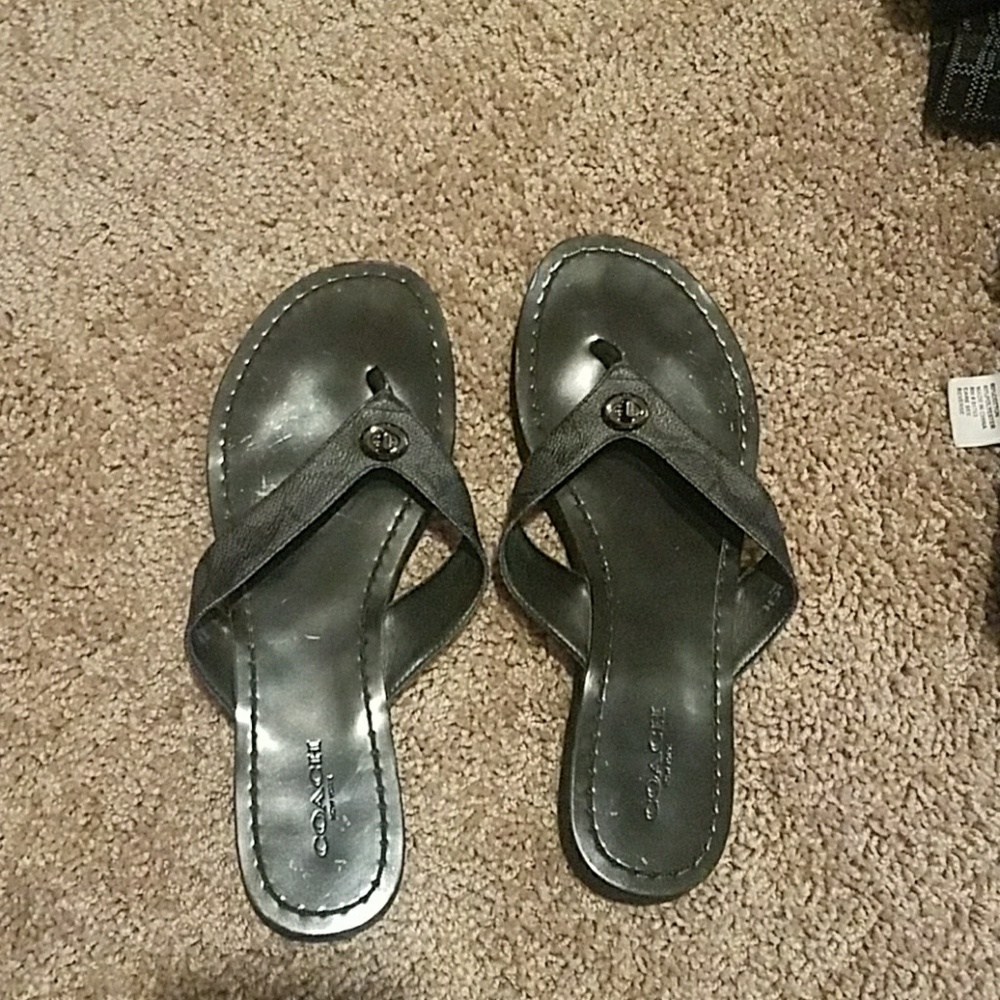 Authentic Coach Shelly flip flops